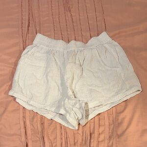 Light Cream Casual Shorts